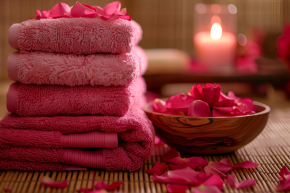 Glomoon Maroon Spa and Salon Towel